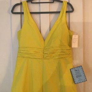 Paul Smith London, NWT, plunging yellow dress! 44